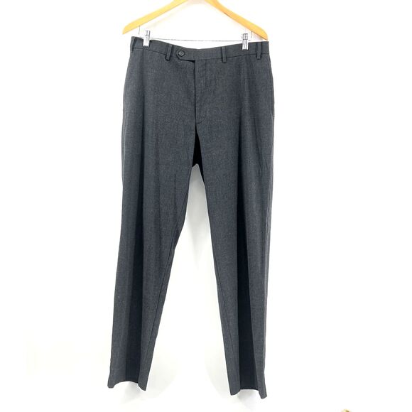 Lauren Ralph Lauren Other - Lauren Ralph Lauren Dress Pants Mens 36x31 Gray Plaid Flat Front Wool Trousers